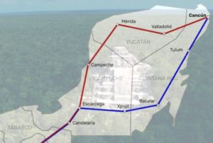 nueva ruta tren maya mapa