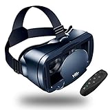 Gafas VR de Realidad Virtual 3D VR Gafas con Remoto Controlador, para Juegos Visión Panorámico Immersivo para iPhon...