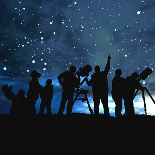 cosmos viaje observacion estrellas bosque