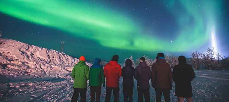 avistamiento de auroras boreales en yukón