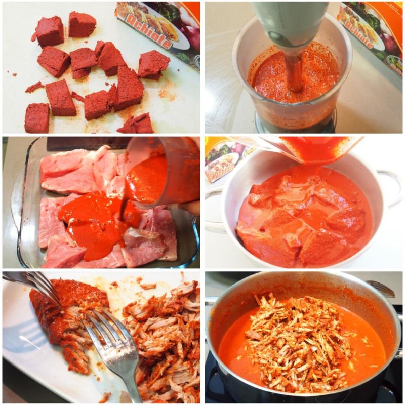 Procedimiento de receta de cochinita pibil
