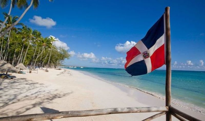 Republica Dominicana bandera. 