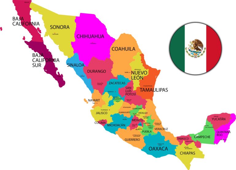 Mapa De M xico Con Nombres Y Divisi n Pol tica Mapa de m xico con nombres y divisi n pol tica